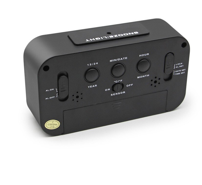 Réveil numérique temps données LCD affichage Snooze fonction électronique rétro-éclairage capteur veilleuse bureau Table étudiant enfants horloge