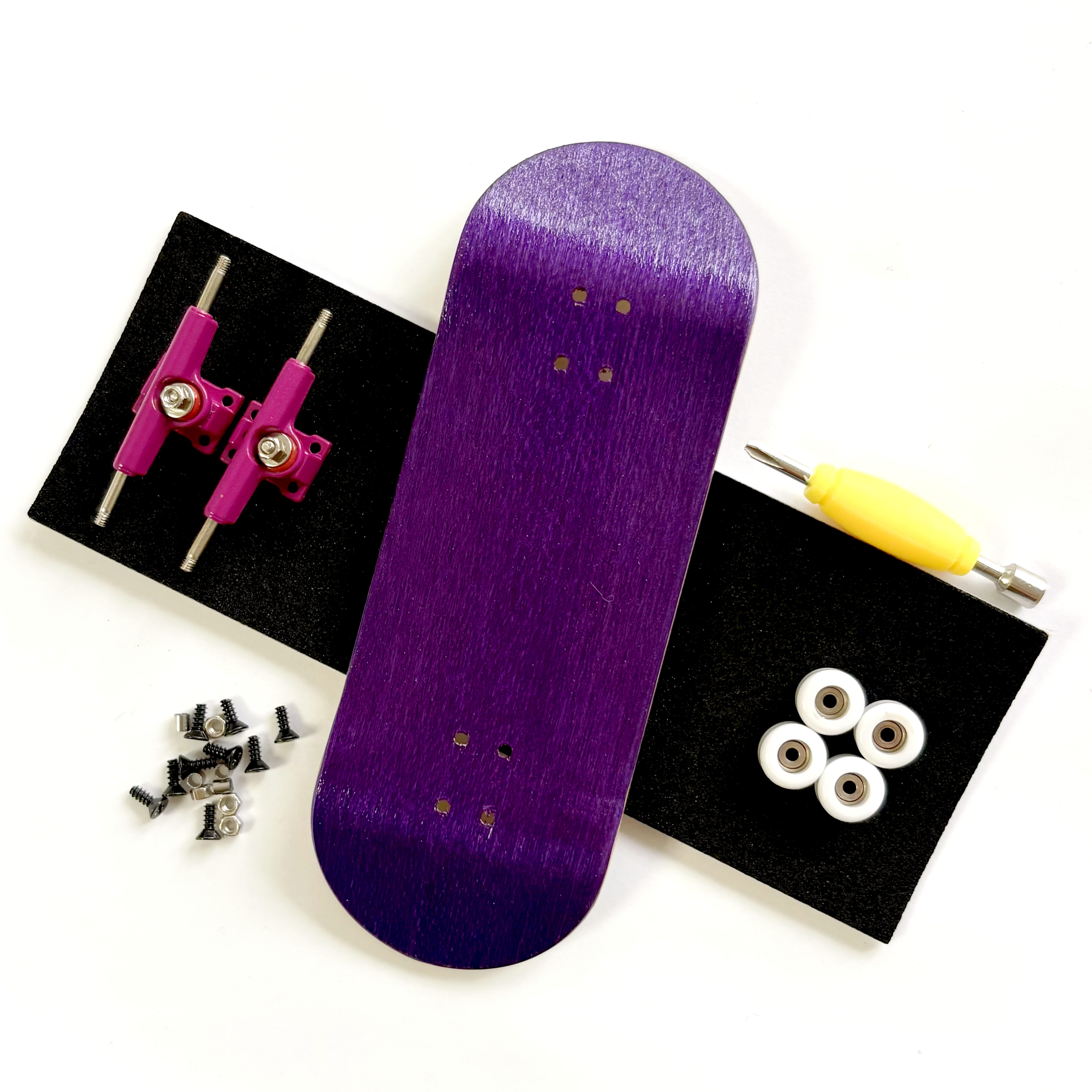 34mm Fingerboard Set with Double Axle Trucks Bearing Wheels: Orange
