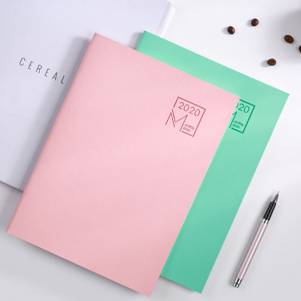 Agenda planificateur mensuel pour homme, femme et enfant, papeterie de journal intime efficace, (vert à partir de ), .7