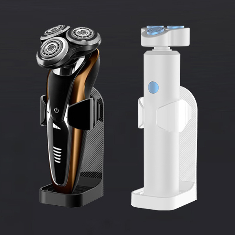 Bathroom Shaver Rack Wall Mounted Shaving Razor Holder Electric Toothbrush Holder Space Saving Traceless Toothbrush Organizer