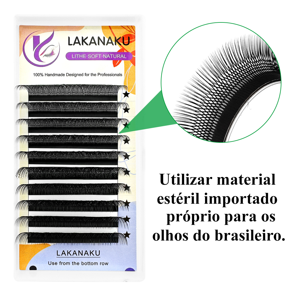 Lakanaku yy form volumvippeextensions flimmerhår og brasilianske volumminkvippeextensions cilios yy til tupper