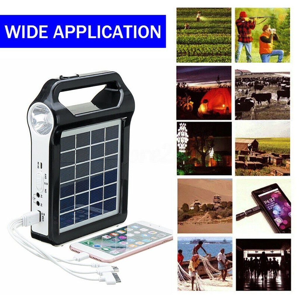 products Portable Solar Panel Generator System USB Port Built in Lighting Lamp Accessories decoration