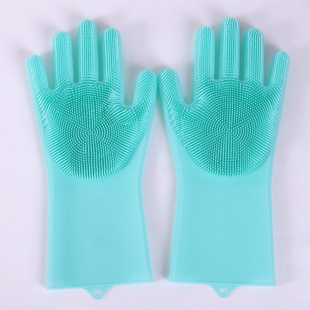 Gants magiques en silicone, 1 paire de gants de nettoyage pour la cuisine, brosse d'entretien pour la maison: 2