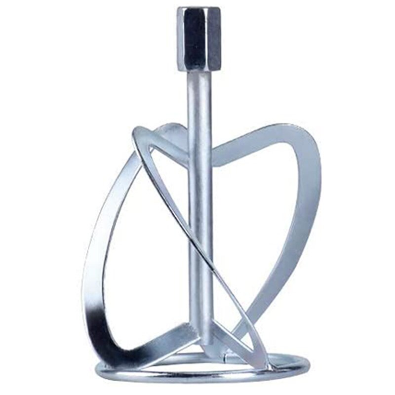 Verf En Modder Mixer Roerstaafje Voor Boor Agitator Mengstaaf Beton Mortel Mixer, Zilver