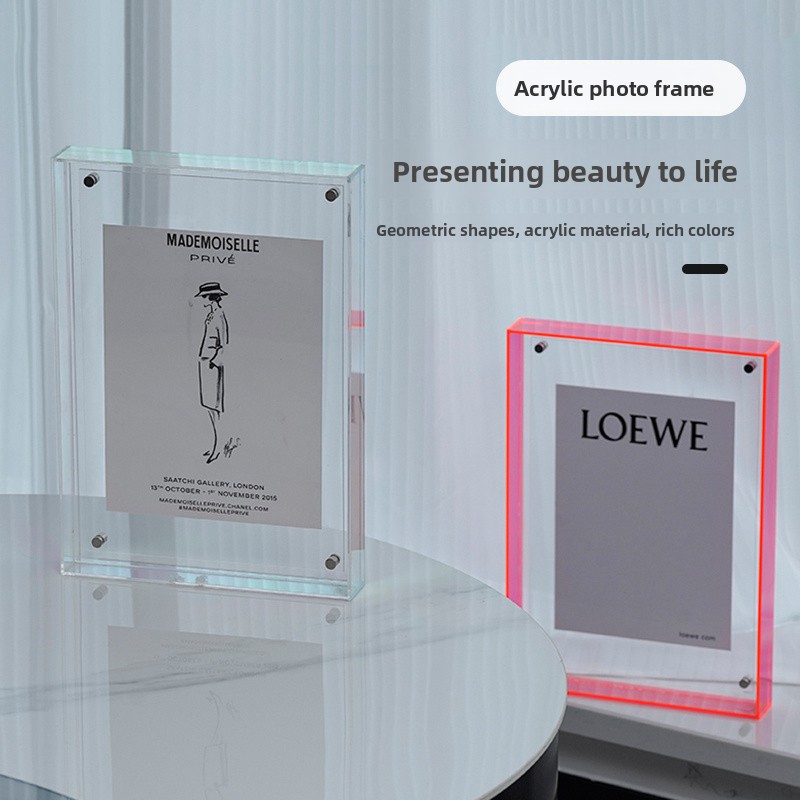 Akrylowa rama na zdjęcia akrylowa rama na zdjęcia talerz na stół dekoracja ścienna ze zdjęciami szalik jedwabny diy drukowanie rama ekspozycyjna wystrój domu