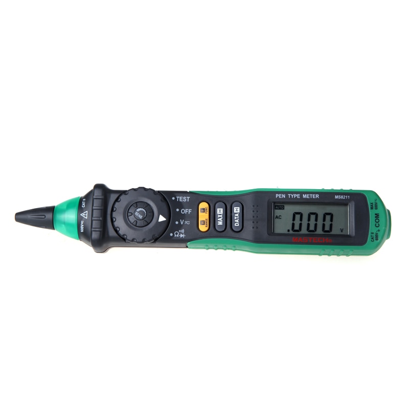 Mastech MS8211 Digitale Multimeter Pen Type Non-Contact Ac Voltage Detector Auto-Variërend Test Clip Draagtas