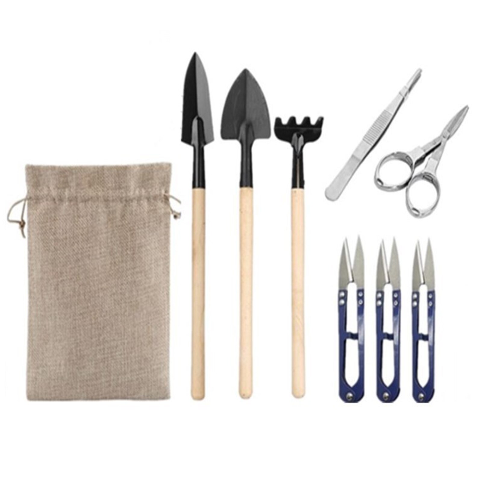 9PCS/set Mini Garden Planting Tool Set for Succulents Cactus Bonsai Plants Weeding Digging Planting Gardening Hand Tools