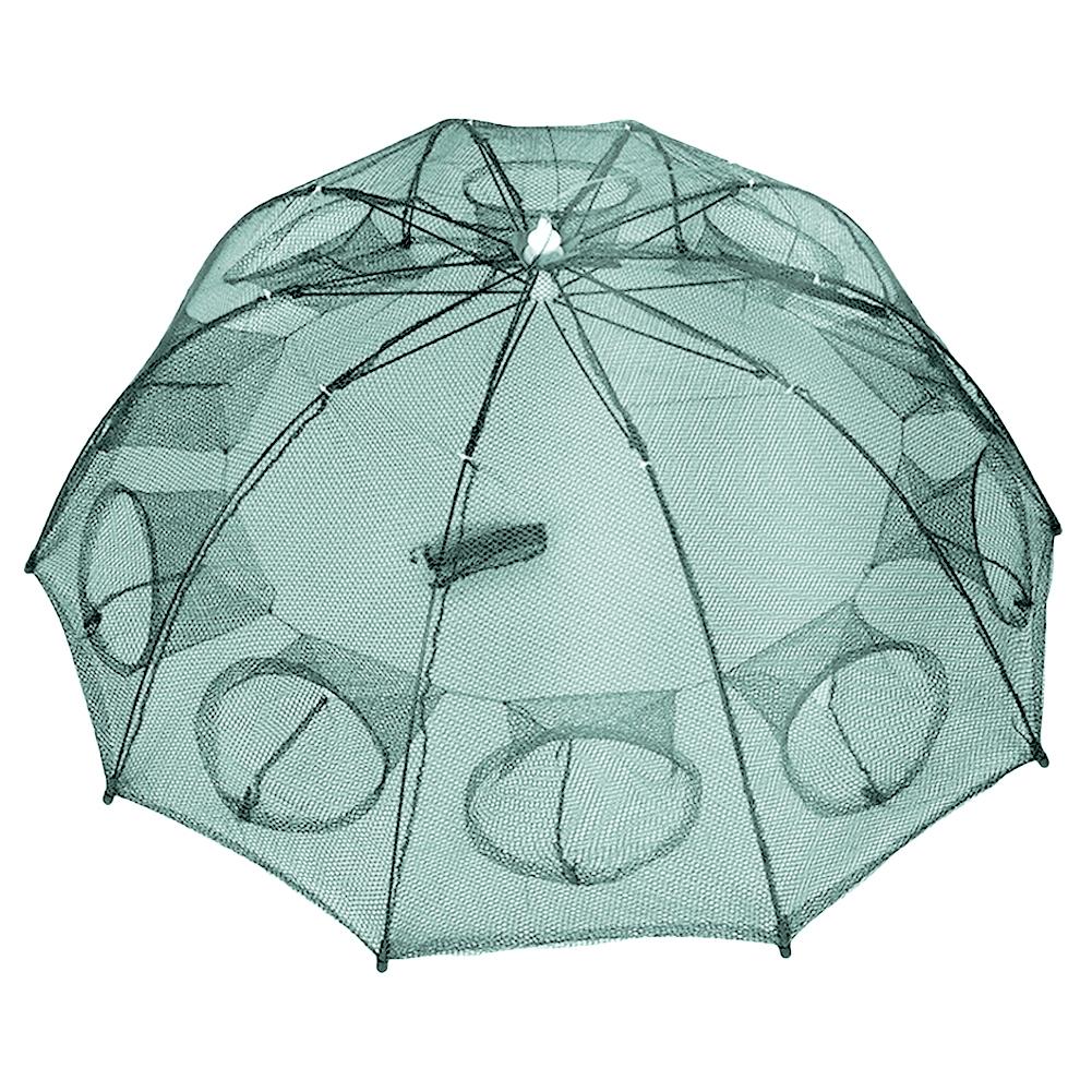 Small Mesh Fishing Net 6/10/16 Holes Automatic Folded Fishing Nylon Net With Zipper Automatic Foldable Thickened Fishing Net: White