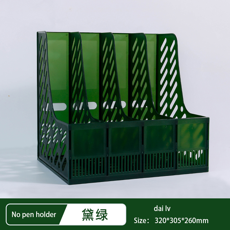 Retro Multi-Layer Frame File Storage Box Student A4 Data Vertical Book Rack DIY Desktop Organization Rack School Office Supplies: dai lv