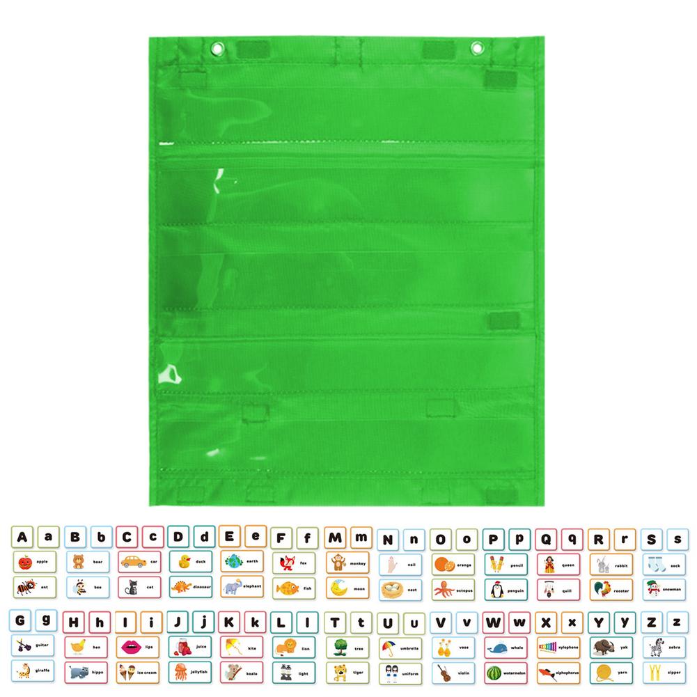 20 Grid 104 Cards Learning Resources Standard Pocket Chart Education For Home Scheduling Classroom Organizer Monthly Calendar: Green