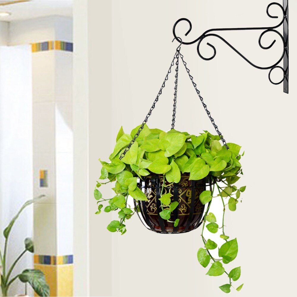 16/24inch Iron Hanging Flower potted plant hanger chain hanging flower basket flower basket flower pot chain garden balcony deco