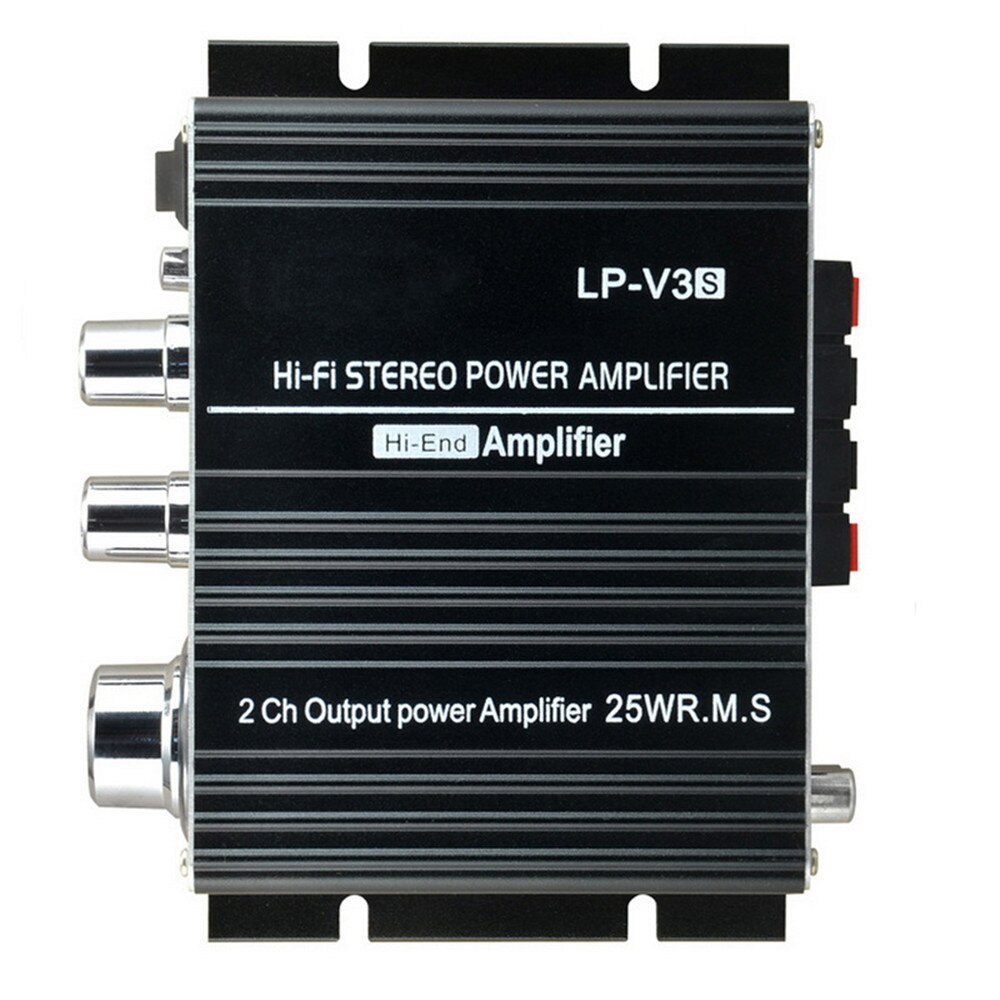 Black Car Audio Speaker Digital MP3 12V Mini Hi-Fi Songs Track LP-V3 Amplifier Stereo Connection 700W Power 3.5mm