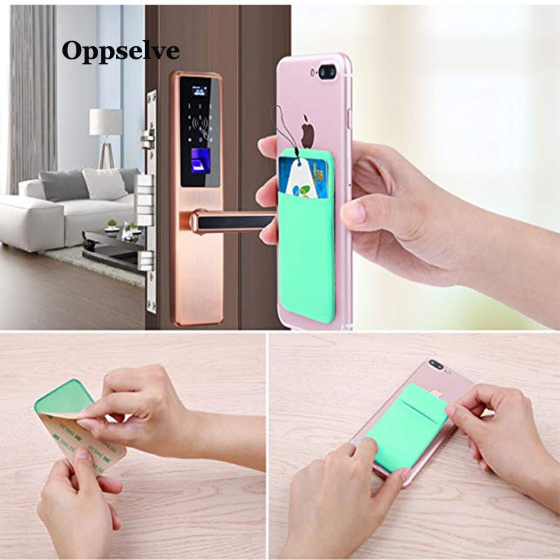 Tarjetero para teléfono móvil, pegatina de bolsillo, funda para tarjeta, adhesivo, billetera para iPhone 16, 15, 14, Samsung, Xiaomi, Huawei, teléfonos inteligentes
