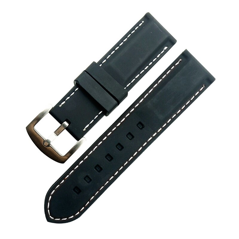 20mm 22mm 24mm 26mm Soft Silicone Watch Strap Belt Waterproof Wristband For Summer Outdoor Sports Watch Bands Accessories: White / 22mm