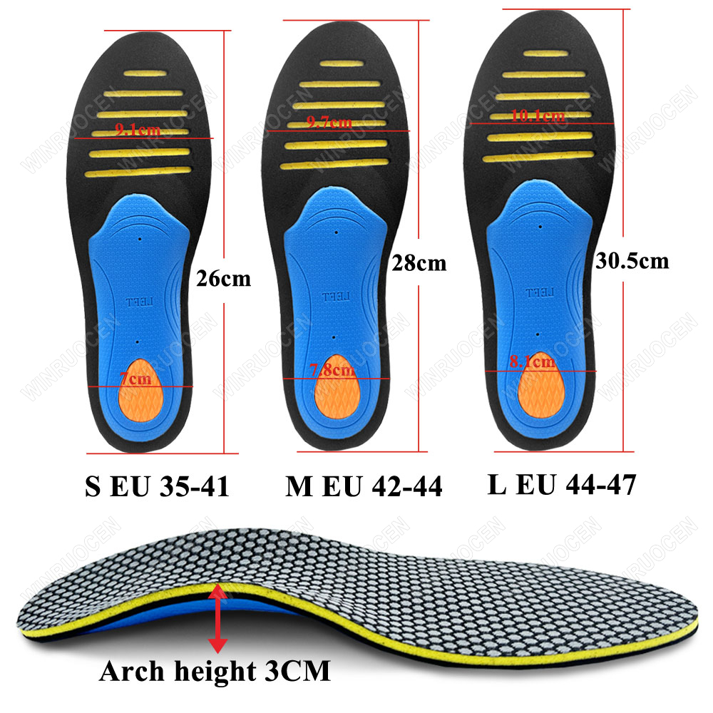EVA Orthopedische Inlegzolen voor Mannen Vrouwen Platte Voetverzorging Steunzool Fasciitis Plantaris Relief Gezondheid Schoen Insert Pads WINRUOCEN