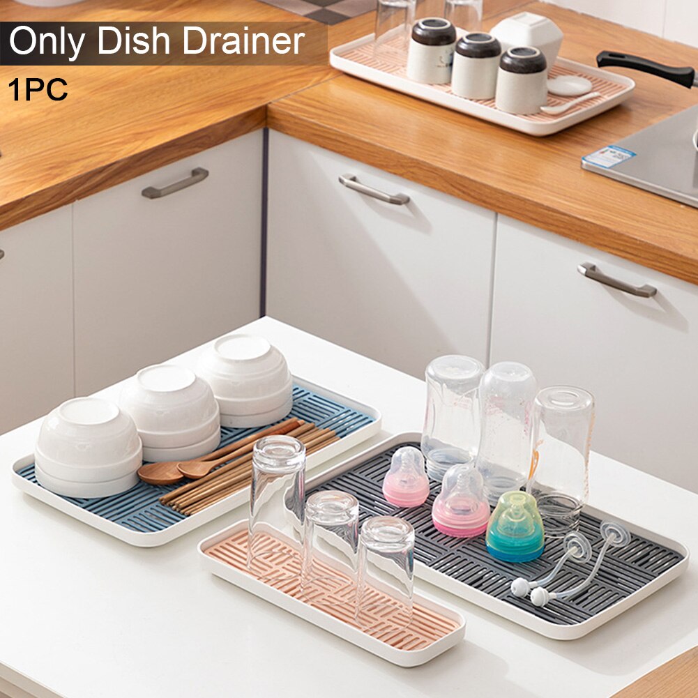 Double Layers Kitchen Drying Dish Drainer Home Detachable Storage Tray Hollowed Out Cutlery Drying Racks Kitchen Accessories