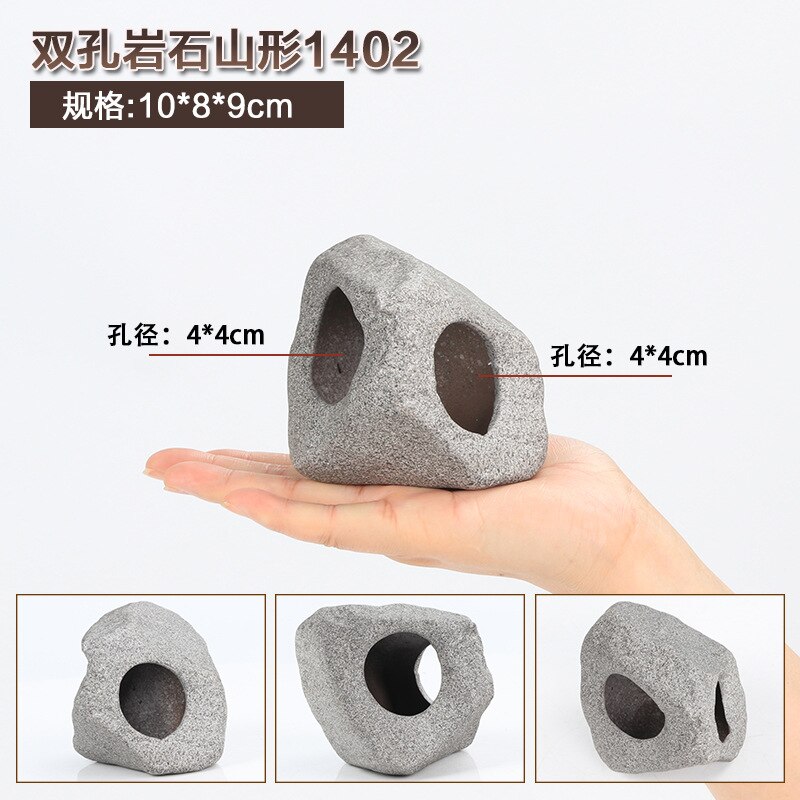 Fish Ceramic Aquarium Decor Cichlid Stone Rock Cave Stone Decoration Fish Tank Breeding Housing Shelter Ornament: ZS1402