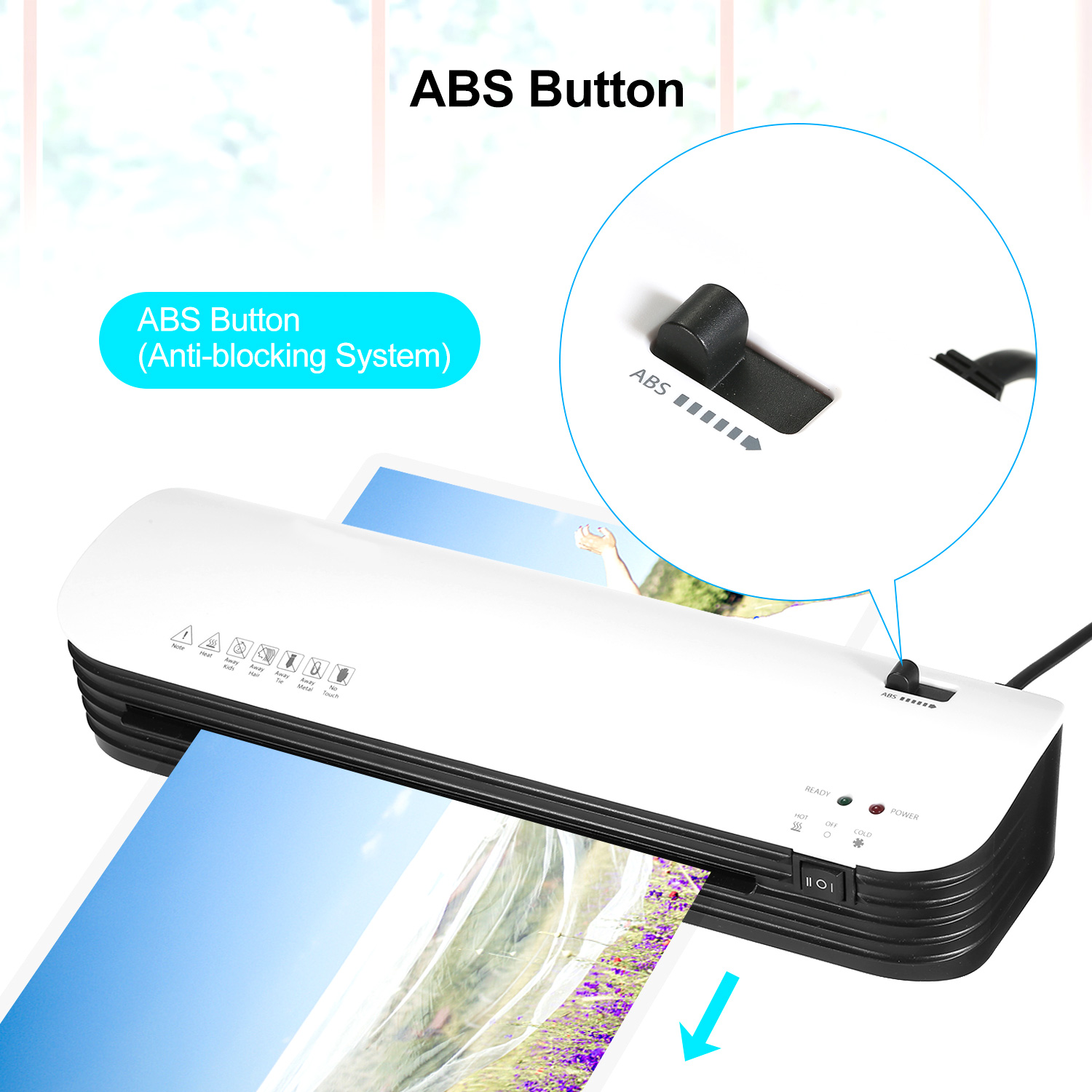 A4 Laminator Machine And Two Rollers Size Cold Laminating Machine For Document Photo Picture Credit Card Home School Office