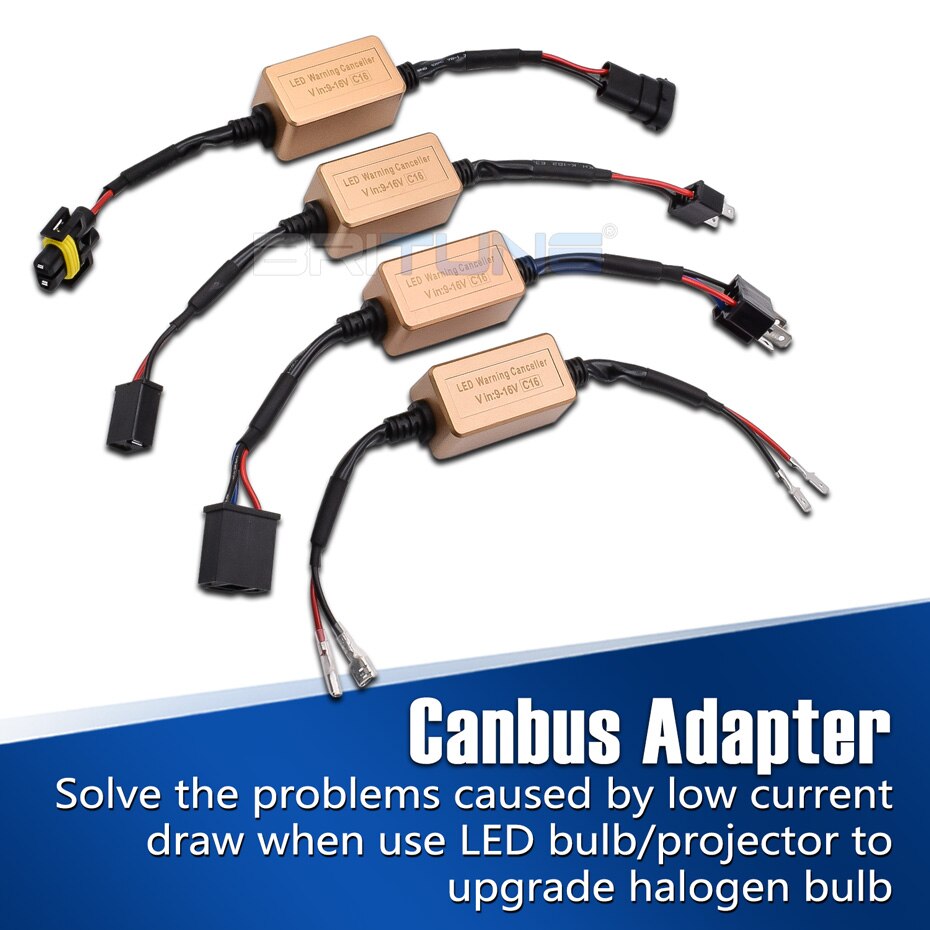 Anti Flicker LED Canbus Decoder H7 H4 H1 H11 D2 LED Headlight Resistor Error Free Canceller Harness Car Light Accessories Tuning