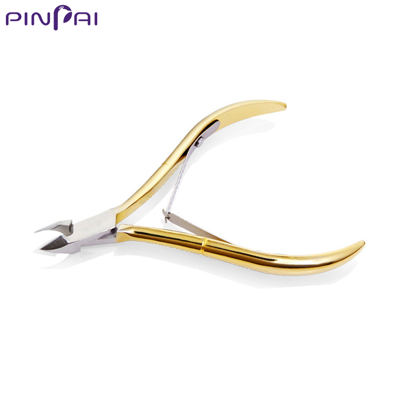 Pinpai Stainless Steel Nail Cuticle Scissor AAA HL 501 Gold Cuticle Nippers Manicure Remover Vietnamese Cutter Tool