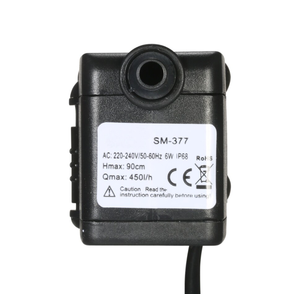 220V Ultra Quiet Submersible Water Pump Filter Fish Pond Fountain Aquarium Tank Water Pump Ultra Silent Conditioning Pump 600L/H: 6W / US Plug