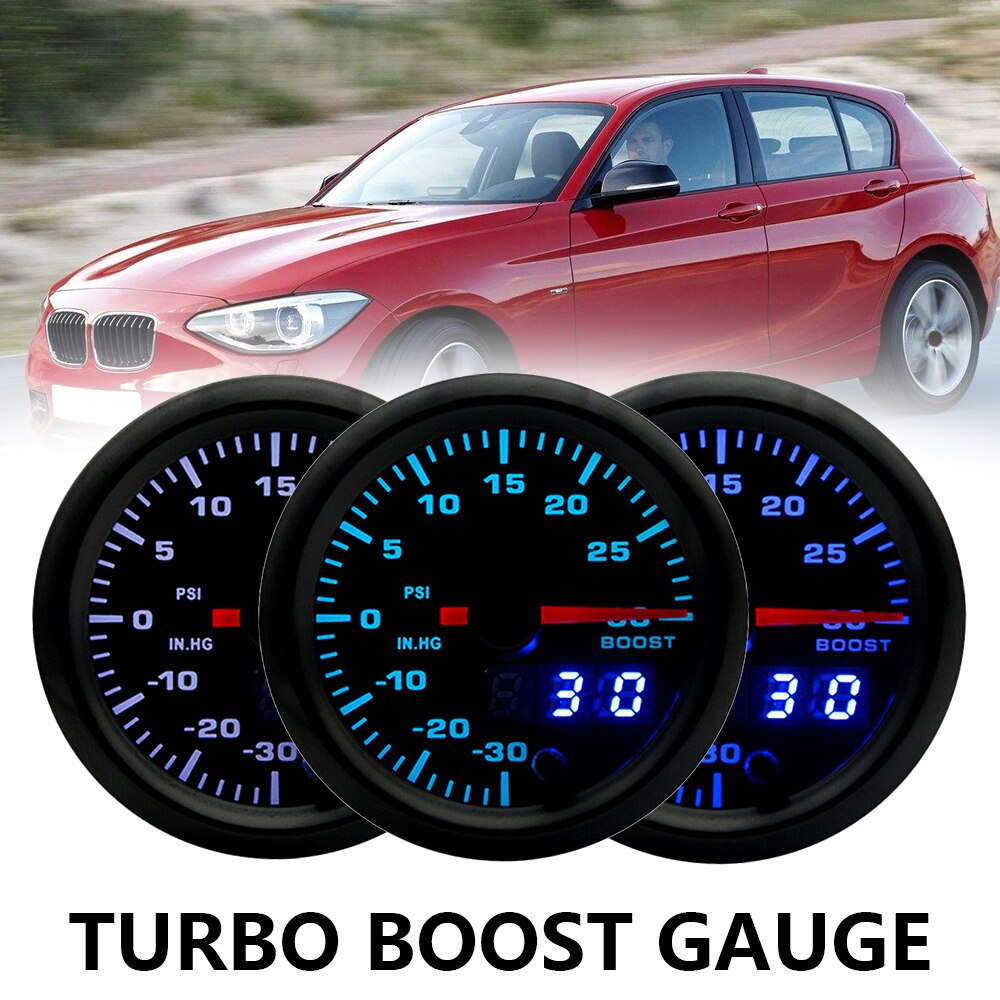 7 Kleur Auto Turbodrukmeter Turbo Meter Met Digitale Display Water Temp Olie Druk Air Fuel Gauge Voltmeter Toerenteller Auto accessoires