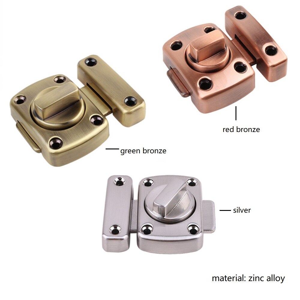 2pcs/lot Home Hardware Furniture Door Zinc Alloy Small Door Latch Security Sliding Door Lock