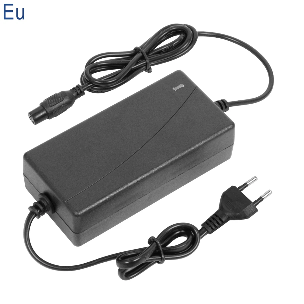 Universelles Batterieladegerät für Elektrofahrrad, Rolle, Hoverboard, selbstausgleichendes Rollerzubehör, 42 V, 2 A, Ladegerät, UK/EU/uns/AU-Stecker: Gelb