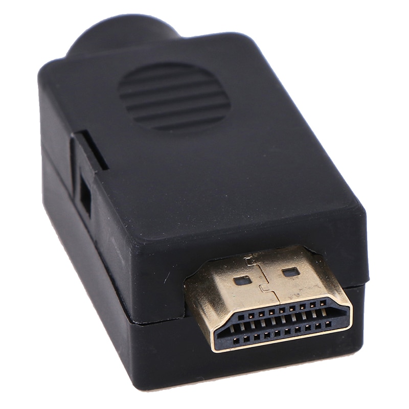 1 Conector HDMI macho 19 P de terminales de conexión sin soldadura con cubierta al por mayor