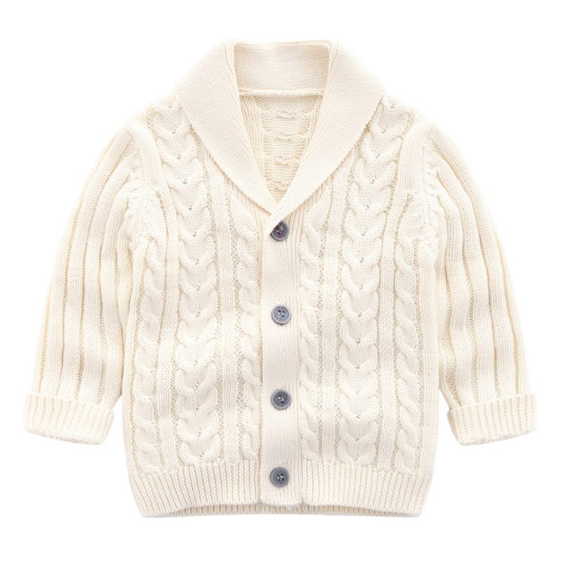 Garçons Cardigan pull enfants manteau décontracté printemps automne Preppy Style marine simple boutonnage câble pull tenues pour bébés: beige / 66 3-6M
