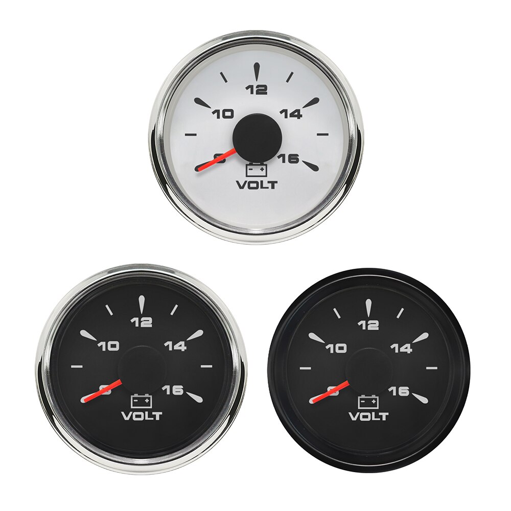 52Mm Voltmeter Volt Gauge Meter 12V 24V Voor Auto Boot Met 8 Kleuren Backlights