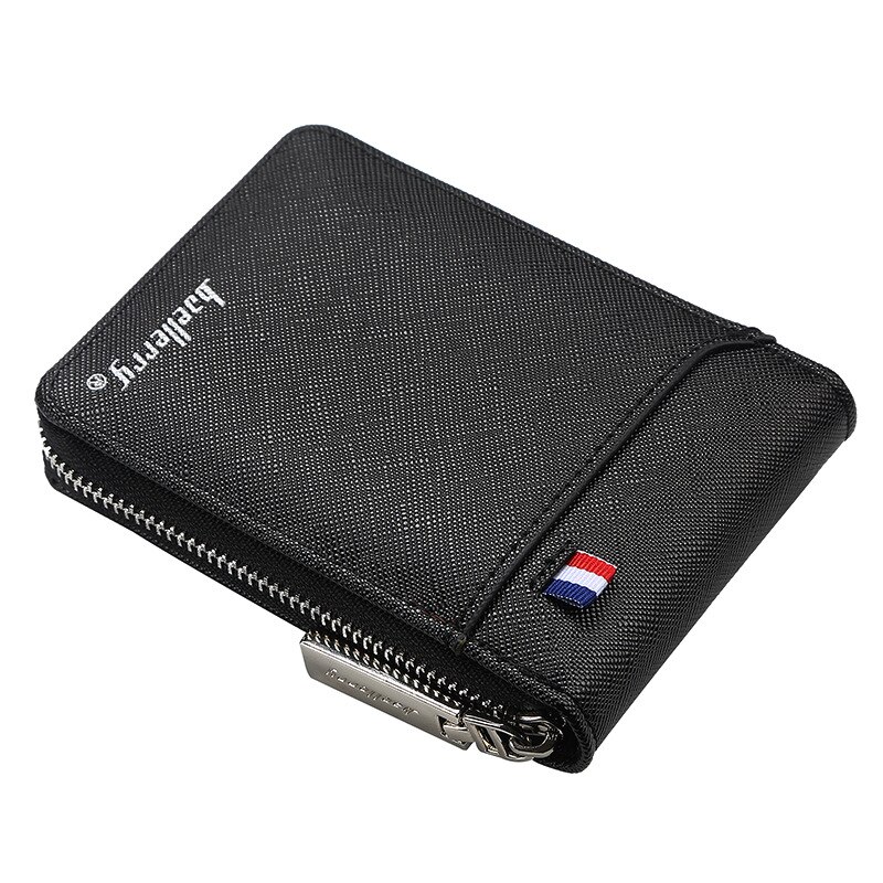 Baellerry heren leren portemonnee met rits, kaarthouder, bankpashouder, muntvakje, portemonnee, rijbewijs, creditcard, clutch,  xb06