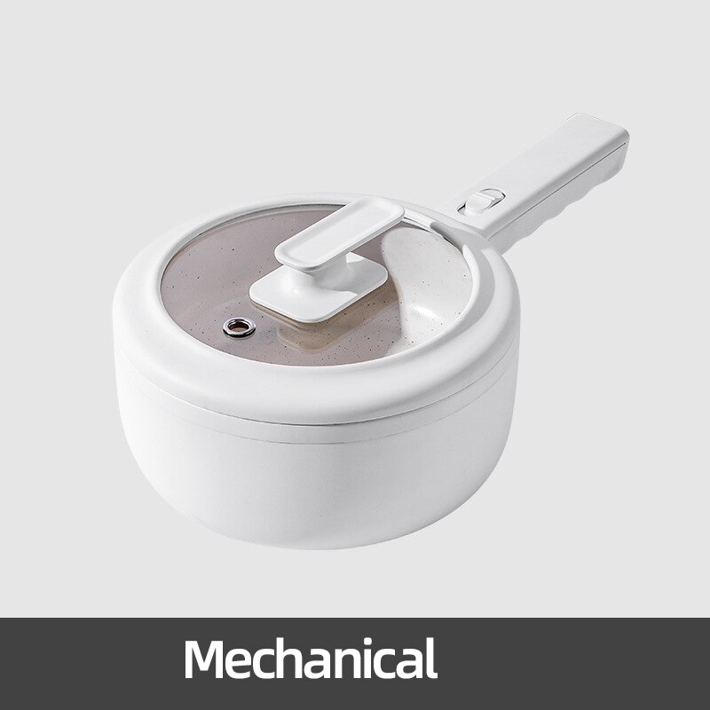 700W Electric Cooking Pot Portable Pot Rice Cooker Multicooker Ceramic Liner Smart Electric Skillet Single/Double Layer 1.6L: Mechanical B