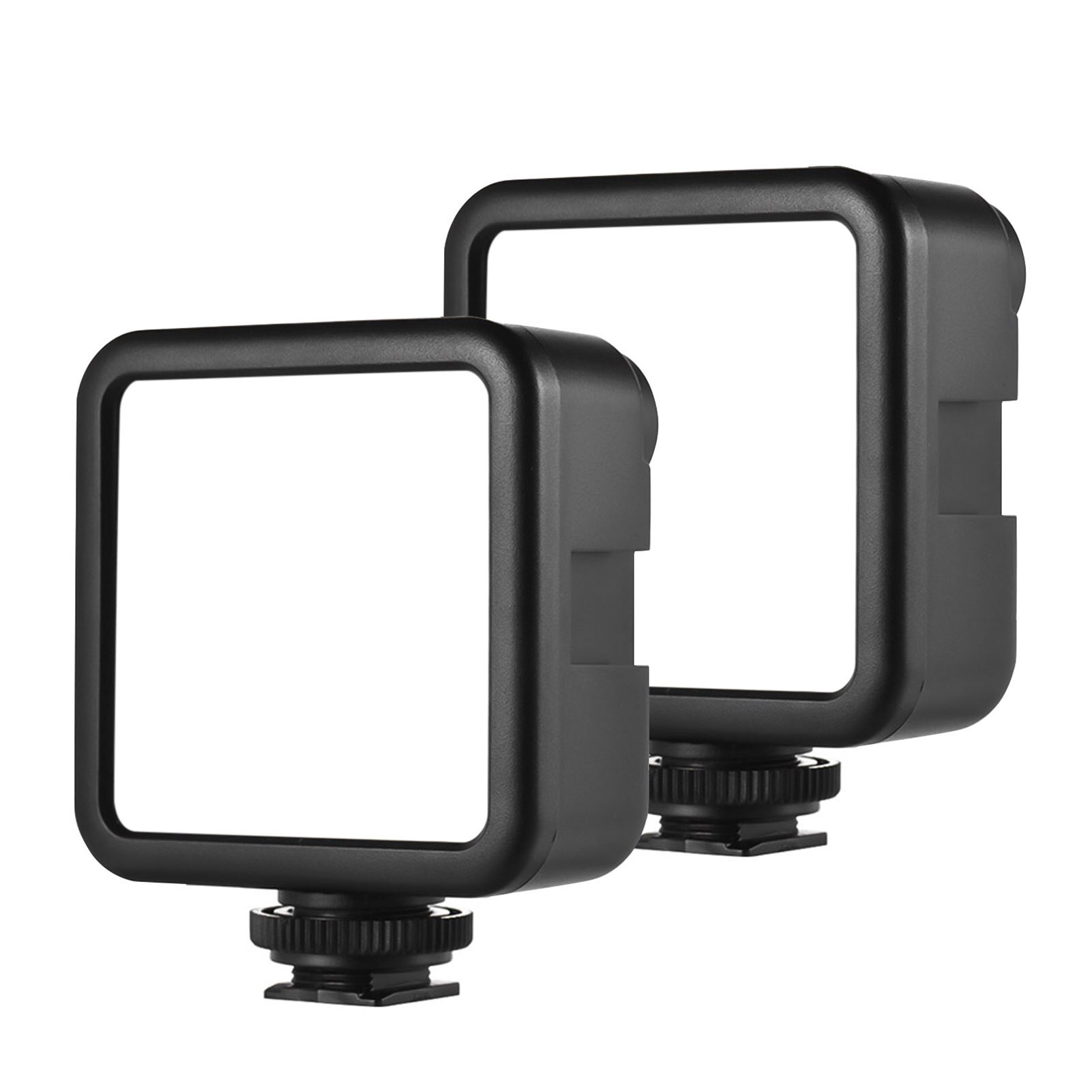 Photography Lighting Mini LED Video Light 5600K Dimmable studio Lamp 5W Built-In Rechargeable Battery 3 Cold Shoe Mounts 2pcs