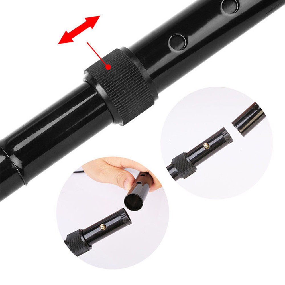 Folding Cane Walking Sticks Adjustable Aluminum Metal Walking Stick Folding Collapsible Travel Cane Black Mountaineering