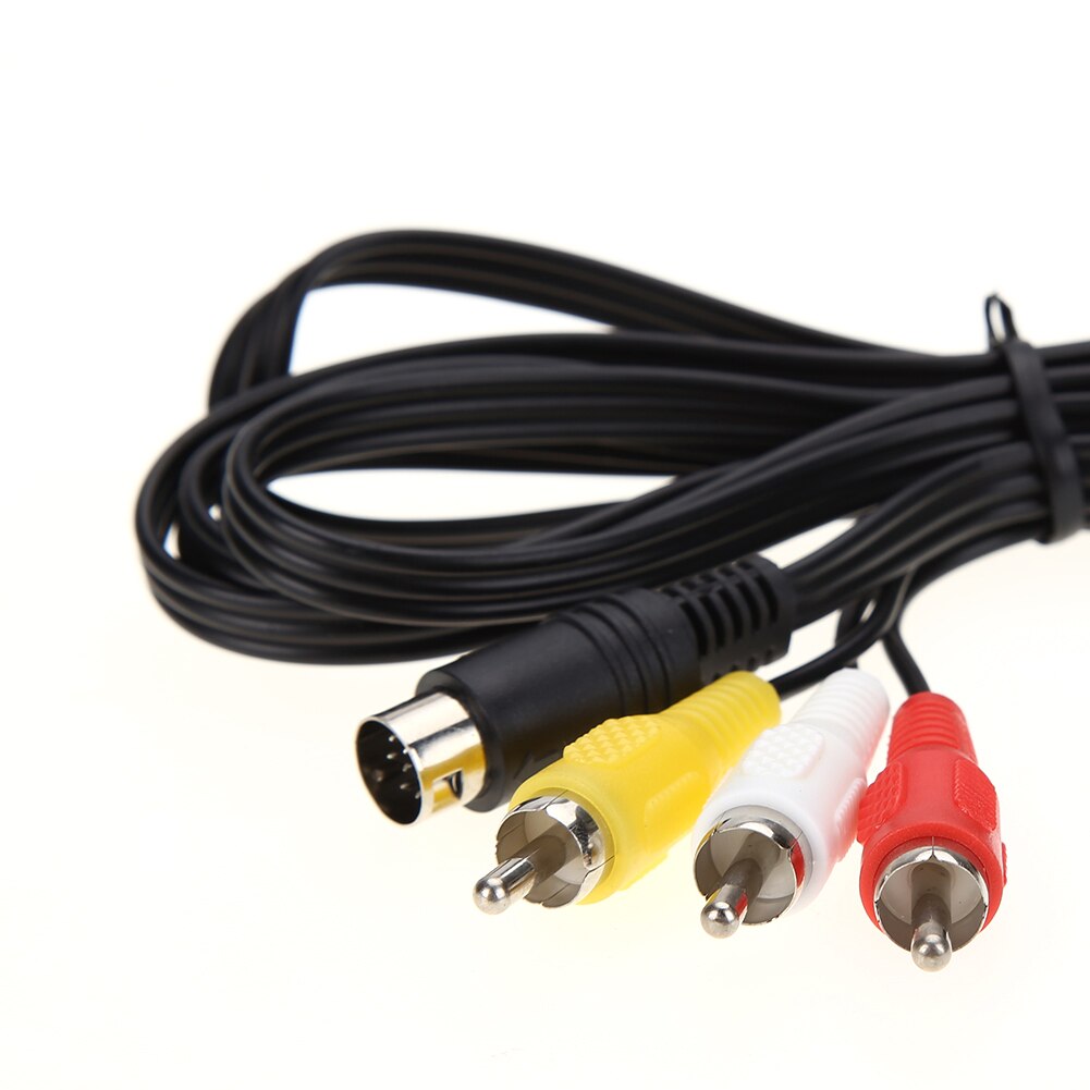 Duurzaam 9 Pin Game Audio Video Av-kabel Voor Sega Genesis 2 3 A/V Rca Connection Cord Draad voor Sega Genesis Ii/Iii 1.8M