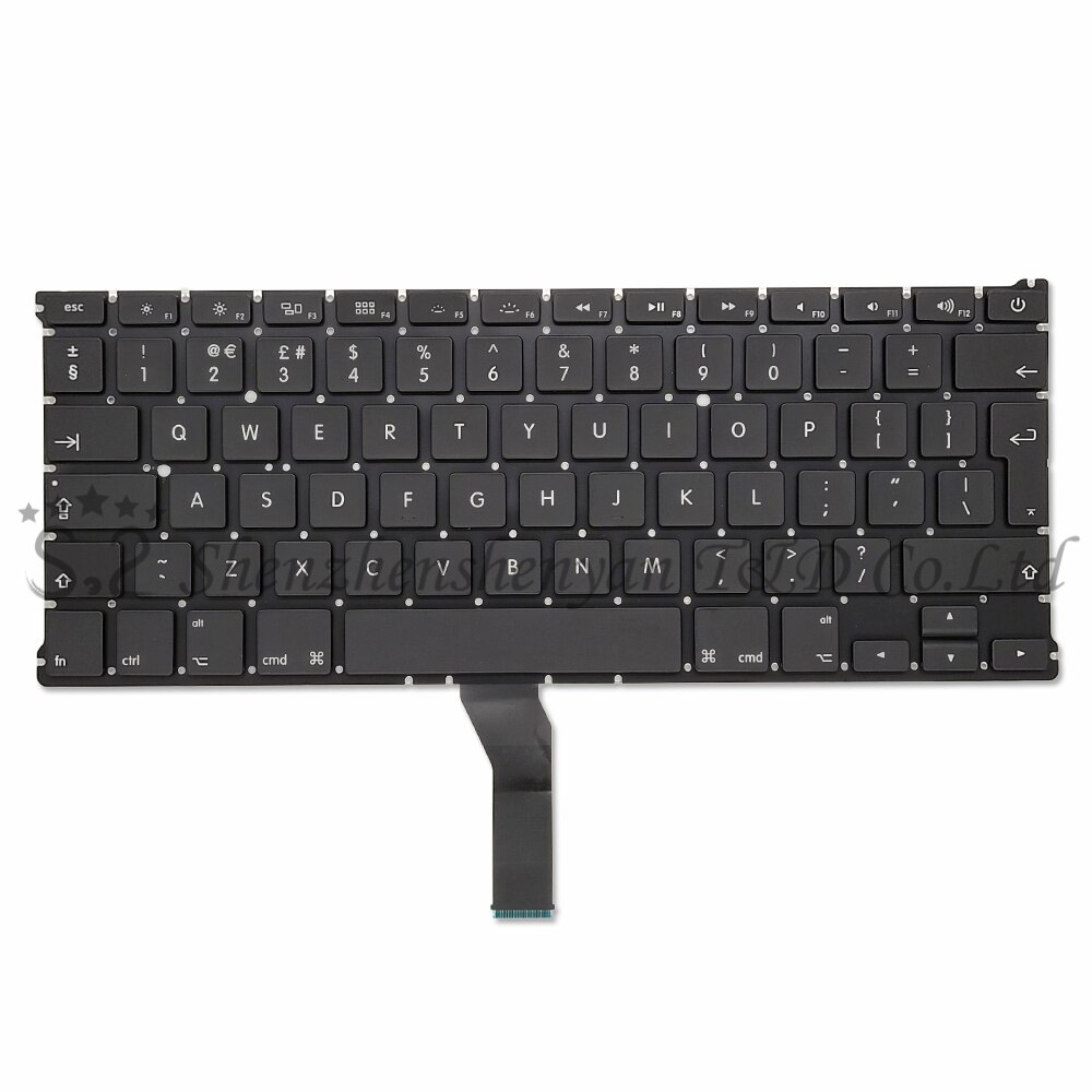 US UK Replacement Keyboard Russian Spain French German Russian Korean Layout for Macbook Air 13 &quot;A1369 A1466 Years