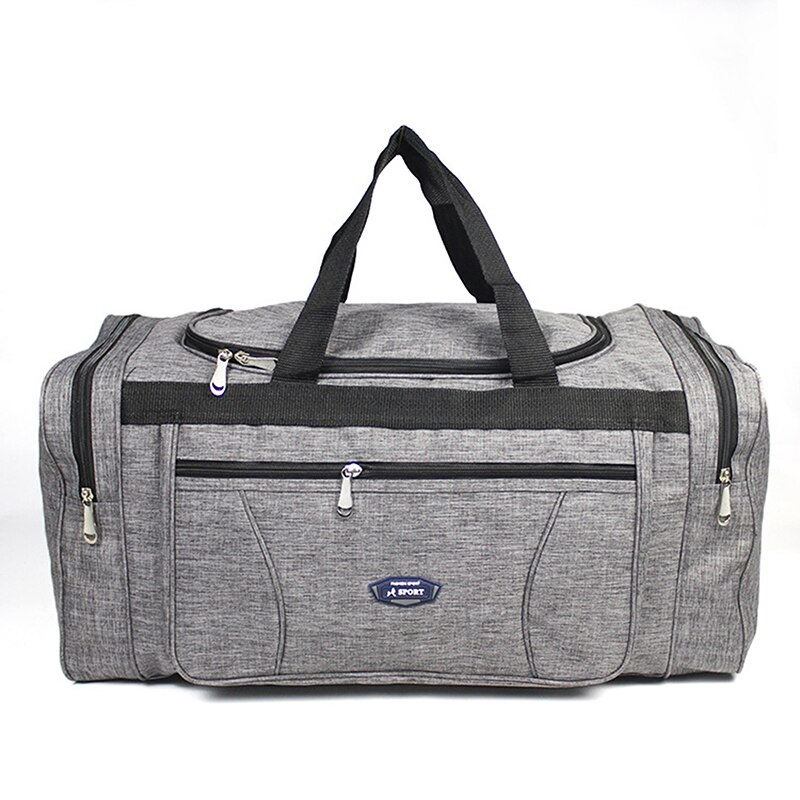 2022 Big Travel Bags Men Travel Bags Oxford Waterproof Hand Luggage Bag Business Large Capacity Bag: light gray L