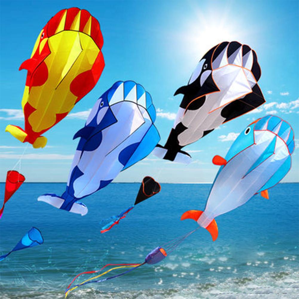 3D Zachte Kite Walvis Dolfijn Frameloze Flying Kite Outdoor Sport Speelgoed Kinderen Kids Grappige Воздушный Змей