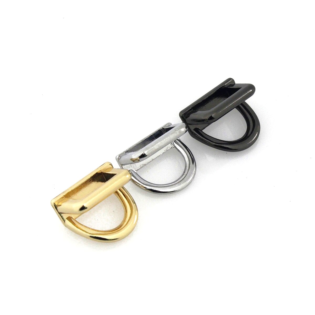 Kit De 2 Boucles Métal 40mm Avec Fermoir Vis Pour Sacs & Chaînes - Doré - Neuf Avec Étiquette