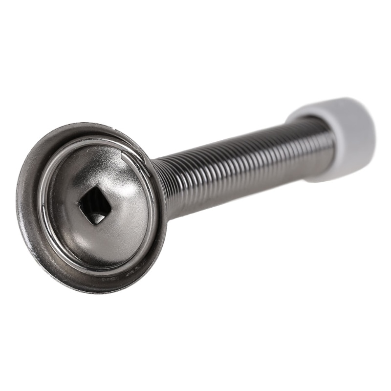 1Pc Rubber Cap Metal Door Stops Spring Stopper Wall Mounted Skirting Board 85mm