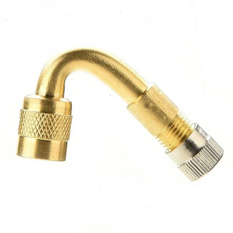 1 PC 45/90/135 Graden Hoek Messing Air Tyre Valve Gouden Verlengstuk Ventiel met Extension adapter voor Auto Vrachtwagen Motorfiets