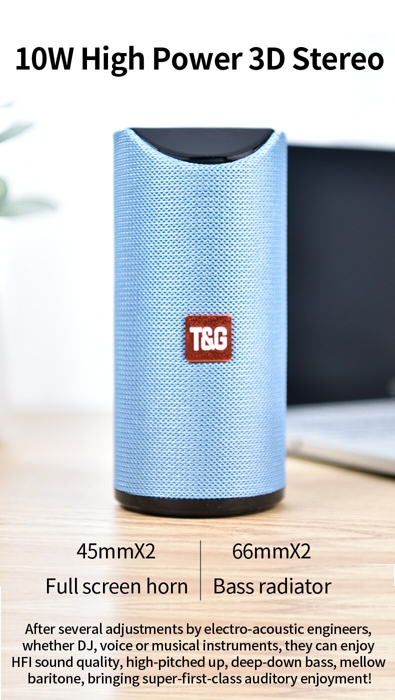 TG113 Bluetooth Speaker Portable Speaker Wireless Outdoor Sports Waterproof Subwoofer Audio Stereo Music Surround Sound