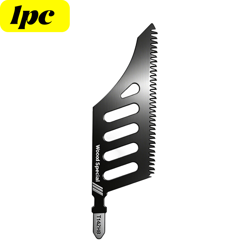 Cuchillas de corte al ras de madera, hoja de sierra de calar con vástago en T de acero al carbono, dientes gruesos reemplazables para herramientas de corte de espacios apretados de aluminio: Gris