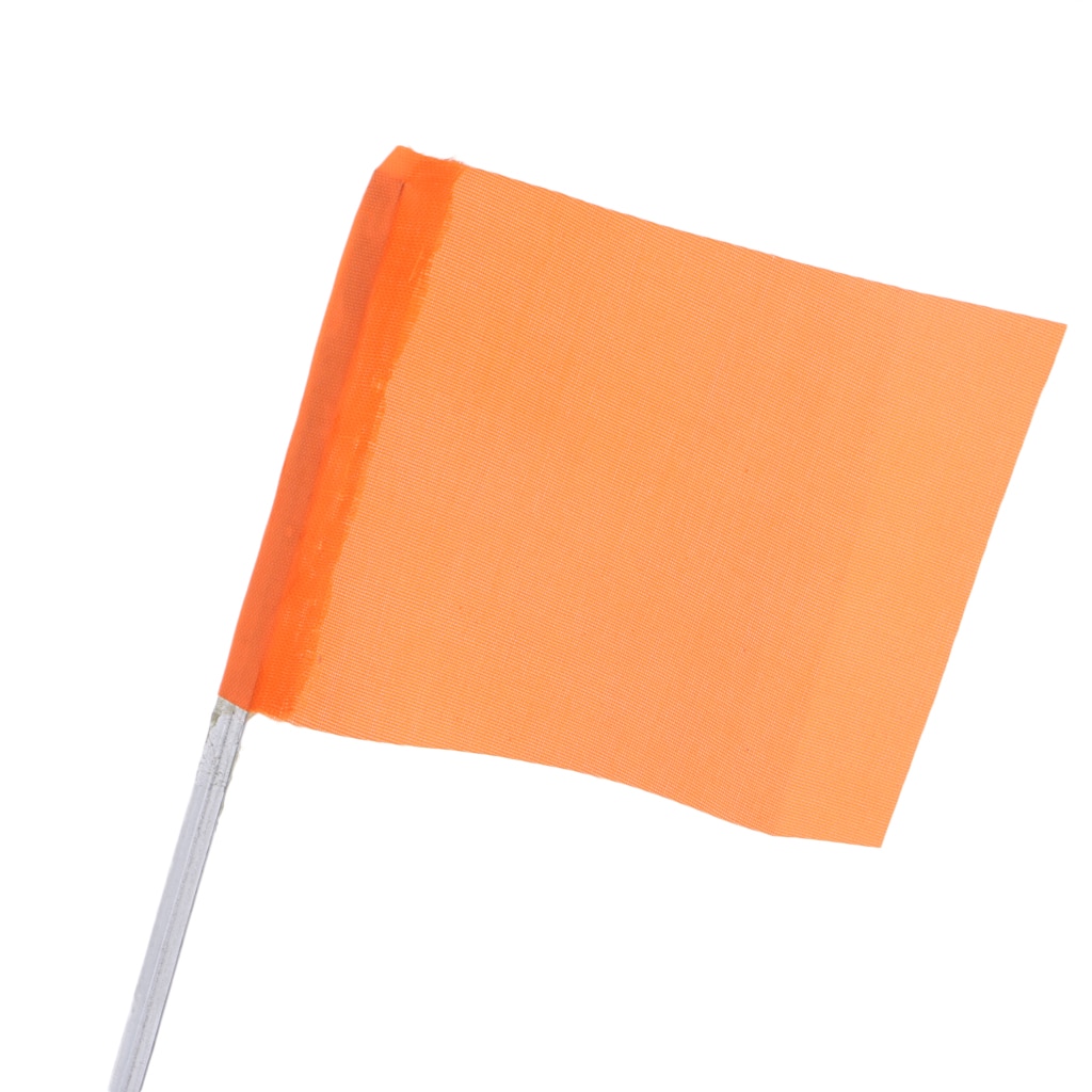 Blue Ice Fishing Rod Pole ABS Hole Cover Ice Fishing Tip-Up with 19.7&#39;&#39; Height Orange Flag Terminal Tackle Winter Fishing