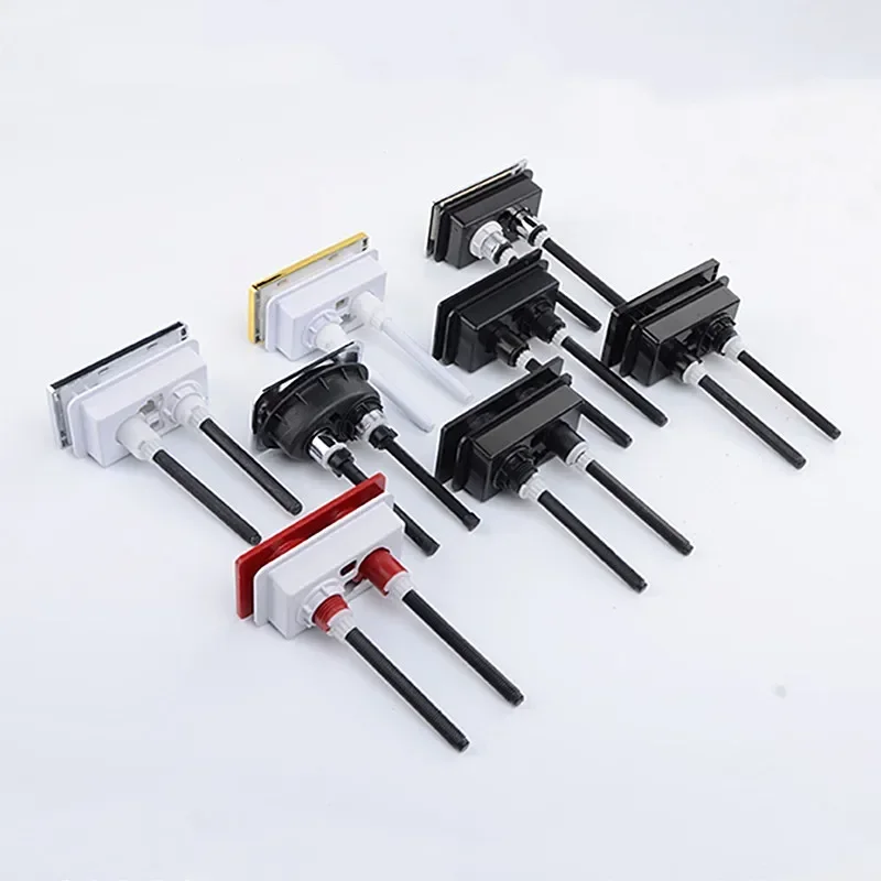 1Pcs Dual Flush Wc Drukknop Rechthoek Tank Waterbesparende Kleppen Closestool Ontlading Schakelaar Knoppen Badkamer Accessoires