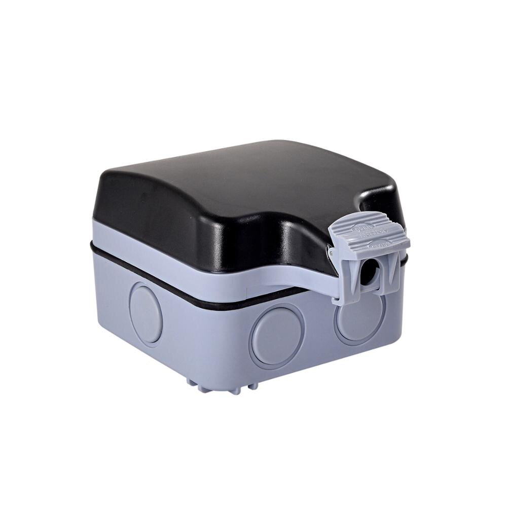 IP66 Outdoor bathroom wall waterproof socket box switch with torrential rain