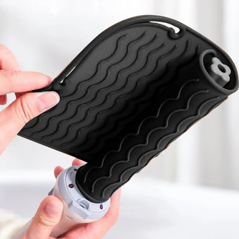 Herramientas para el cabello, rizador, funda aislante térmica, alisador de pelo plano, almohadilla aislante de silicona, férula eléctrica antideslizante para peluquería