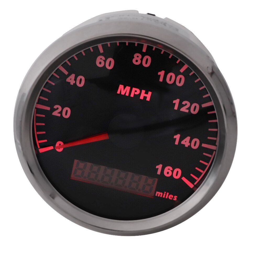 85mm 0-160MPH GPS Speedometer Gauge Black For Car Truck Motorcycle Marine Boat