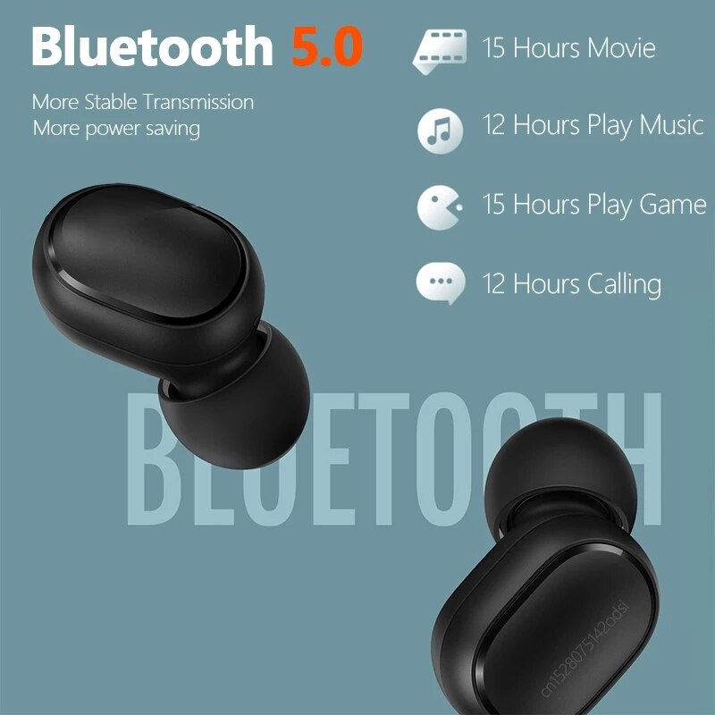 Original Xiaomi Redmi Airdots 2 TWS Earphone Wireless bluetooth 5.0 Earphone Stereo Noise Reduction Mic Voice Control Air2 SE